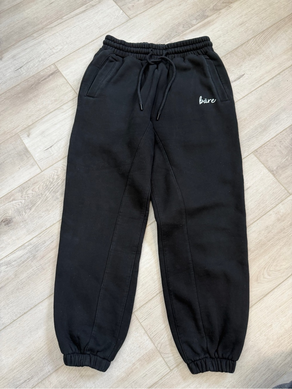BARE ACTIVEWEAR - Thick Black Fleece Joggers. Size 6
